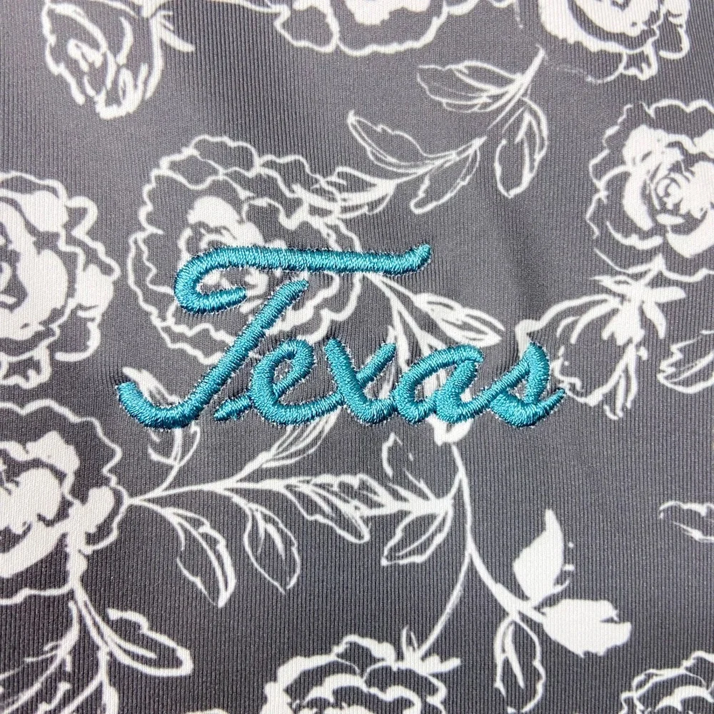 G/FORE Mens Golf Polo Shirt Sz XXL Rose Floral Texas Gray All‎ Over Print Resort